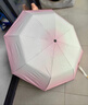 小房子漸變傘全自動雨傘防曬防紫外線太陽傘晴雨兩用折疊遮陽傘雨傘定制 粉黃漸變黑膠 8k 自動晴雨兩用 曬單實拍圖