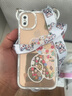 帝仕信（DISHIXIN） 碎花小熊帶掛繩蘋果手機殼iphone全包防摔蘋果iphone手機保護套 【坐姿熊殼+掛繩】 iPhone xsmax 曬單實拍圖