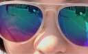 暴龙（BOLON） 暴龙眼镜太阳镜男时尚飞行员蛤蟆镜高清偏光驾驶镜墨镜BL8001 D91-镜框银色/镜片冰蓝反光偏光 实拍图