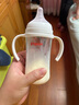 貝親（Pigeon）奶瓶新生兒玻璃手柄奶瓶寬口雙把手吸管奶瓶 L號 240ml 6-9月 【aa188玻璃】 曬單實拍圖