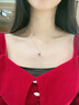 周百福周百福 K18彩金星球項鏈女玫瑰金吊墜時尚鎖骨鏈禮物送女友老婆 K18彩鑫星球項鏈 曬單實拍圖
