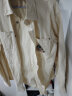 马登工装 美式复古长袖衬衫男印第安图腾拼接口袋叠穿纯棉衬衣春秋 米白色 XL 晒单实拍图
