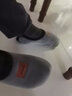 格子熊兒童地板鞋冬季加絨厚寶寶學(xué)步鞋防滑軟底襪套秋冬棉鞋室內毛毛鞋 灰色加厚細絨一雙 34 -35（適合33/34碼的腳) 曬單實(shí)拍圖