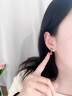 蔻詩哲 COASZE純銀朱砂耳釘女新中式南紅瑪瑙耳環(huán)耳飾旗袍配飾七夕情人節(jié)送老婆 鴻運吉祥耳環(huán)【珠子8mm】 曬單實拍圖