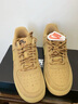 耐克空軍一號女子輕便運動(dòng)鞋春透氣平底NIKE AIR FORCE 1 FZ7372 200亞麻/麥黃/橡皮淺褐/黑/團隊金 36.5 曬單實(shí)拍圖
