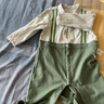 英氏【商場(chǎng)同款】嬰兒衣服春夏長(zhǎng)袖男寶連體衣小寶寶衣服 橄欖綠 80cm （推薦9-18個(gè)月） 曬單實(shí)拍圖