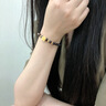 蓓影 黃金手鏈足金轉(zhuǎn)運(yùn)珠生日送女友手串老婆媽媽女神520情人節(jié)禮物 石榴石+金玫瑰+4顆金珠 曬單實(shí)拍圖