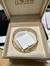 六福珠寶七夕禮物 足金磨砂黃金手鐲細鐲子女款手環(huán)計價 58mm-約9.31克 曬單實拍圖