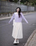 雅黛絲薇連衣裙女裝2025春秋新款衣服套裝氣質(zhì)減齡穿搭中長(zhǎng)款針織裙子秋裝 毛衣+半身裙 L （建議106-116） 曬單實(shí)拍圖
