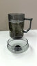 容山堂玻璃月牙杯透明耐熱水杯帶濾網(wǎng)辦公杯帶把蓋泡茶杯個(gè)人專用綠茶杯 煙灰?guī)w玻璃月牙杯-煙灰色 曬單實(shí)拍圖