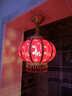 婳之祎 新年大紅全銅燈籠中式新年春節(jié)過(guò)年陽(yáng)臺(tái)燈籠戶外室外大門口庭院別墅喬遷結(jié)婚防水led水晶燈籠吊燈 金福款式30CM帶12W暖光【可搭配紅光】 曬單實(shí)拍圖