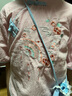 迪士尼兒童套裝夏季古裝漢服中國風(fēng)超仙襦裙女童寶寶短袖飄逸古風(fēng)裙子 花云扇粉色 優(yōu)質(zhì)棉麻面料 130 (身高110-120cm) 曬單實(shí)拍圖