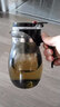 茶皇子飄逸杯泡茶壺玻璃茶壺按壓式過(guò)濾茶水 分離大容量900ml泡茶神器 煙灰色900ml+小把杯6個(gè) 曬單實(shí)拍圖