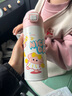 科巢兒童保溫杯水杯吸管杯學(xué)飲杯直飲316不銹鋼男女小學(xué)生上學(xué)水壺歲 貝妮粉萌兔-直飲款 400ml 曬單實(shí)拍圖