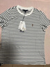 POLOWALK女士條紋t恤2024夏季新款全棉舒適日常百搭休閑短袖上衣半袖寬松 藏青條紋 L (165) 曬單實(shí)拍圖