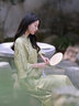 浮云堂.風(fēng)」青玉.中式旗袍改良連衣裙女25夏款立領(lǐng)提花禪意茶服 淺灰綠 M 曬單實(shí)拍圖