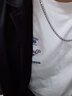GUUKA潮牌短袖男士t恤衫夏季情侶裝衣服青年寬松半截五分袖文化打底衫 白色 XL 曬單實(shí)拍圖