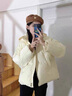 唐菓蜜羽絨棉服女冬季2024新款學(xué)生韓版時(shí)尚甜美小個(gè)子面包服保暖棉衣女 米白色 M 曬單實(shí)拍圖