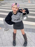 VEOX長(cháng)袖t恤女美式復古插肩2025秋季新款韓版bf寬松百搭顯瘦情侶上衣 黑灰色 XL _建議116-130斤 曬單實(shí)拍圖
