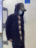 京西藍(lán)靛秋冬新款羊羔絨外套男寬松大碼加絨加厚連帽牛仔棉服痞帥工裝棉衣 黑色 L 體重120至140斤 曬單實(shí)拍圖