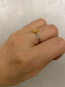 六福珠寶18K金鏈條黃鉆鉆石戒指結(jié)婚求婚鉆戒送禮bTDSKR0010YW 10號(hào)-總重1.57克 曬單實(shí)拍圖