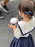 幼歌（YOUGE）嬰幼兒泰迪熊學(xué)院風(fēng)套裝兒童可愛口袋海軍領(lǐng)上衣百褶裙 藏青色百褶裙 90 cm 曬單實拍圖