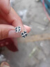 榛橙足銀四葉草耳釘簡約愛心彎鉤耳環(huán)女不用耳塞氣質(zhì)養(yǎng)耳洞足銀耳飾 S999銀愛心四葉草彎鉤耳釘 E63-1 曬單實拍圖