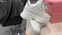 啄木鳥品牌網(wǎng)面內(nèi)增高女鞋厚底老爹鞋女2025新款時尚百搭運動休閑增高鞋 米白色 37 曬單實拍圖