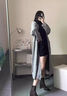 緋垚棕色短靴女高跟新款粗跟法式小踝靴后拉鏈彈力方頭瘦瘦靴 法式英倫風(fēng)短筒女靴7CM 36碼 曬單實(shí)拍圖