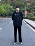 冠軍涂鴉衛(wèi)衣男款春秋季新款純棉圓領衛(wèi)衣時尚潮流百搭寬松套頭情侶上衣 冰山藍色圓領衛(wèi)衣大標  380毛圈 2XL 140-160斤/175-185身高 曬單實拍圖