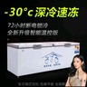 雪堡 冰柜商用臥式大容量冷柜家用冷藏冷凍展示柜冷藏冷凍兩用雙溫冰箱曲面柜展示柜 長(zhǎng)1米單門-銅管節(jié)能版單溫528黑 曬單實(shí)拍圖