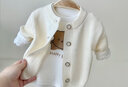 A 21 FUNB寶寶洋氣嬰兒衣服秋冬針織小開(kāi)衫毛衣外套兒童韓版上衣秋裝童裝 杏色 韓氣開(kāi)衫小毛衣(單件開(kāi)衫) 90cm 12-24個(gè)月 曬單實(shí)拍圖