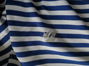 際華三五三五新款長(cháng)袖?；晟婪垂馑{白條紋?；晟篱L(cháng)袖圓領(lǐng)衫T恤體能服訓練服 藍白?；晟?165-170/92-96 曬單實(shí)拍圖