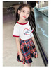 小咕嘟熊女童夏季套裝2024新款兒童衣服女孩洋氣JK學(xué)院夏裝短袖裙褲兩件套 白色上衣+裙褲 130 曬單實(shí)拍圖