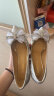 Lily Wei怦然心动法式高跟鞋仙女水晶婚鞋细跟尖头新娘蝴蝶结 银色【跟高6厘米】 36 实拍图