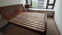 皇家故事 床 實(shí)木床金絲胡桃木雙人床1.8米1.5m小戶型現(xiàn)代簡約臥室小戶型 床+單床頭柜 1.5*2米【框架款】 曬單實(shí)拍圖