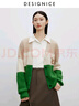 迪賽尼斯（DESIGNICE）2024年冬季新款軟糯寬松羊毛長袖V領(lǐng)毛衣女 花色 L 曬單實拍圖