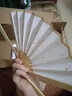 六品堂 4寸迷你折扇小扇子中國風(fēng)古風(fēng)男女隨身折疊扇空白宣紙繪畫(huà)扇diy 5寸白色灑金【玉竹】 曬單實(shí)拍圖