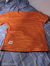 唐號（tanghao）冰絲休閑運動(dòng)套裝男士夏季潮搭配帥氣潮牌男裝薄款短袖衣服工作服 X91  橘色【上衣+褲子】 2XL 曬單實(shí)拍圖