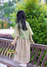 漢唐貝貝女童夏裝連衣裙2025新款中大童夏季漢服裙子兒童中國風套裙兩件套 綠色【漢服裙子套裝】 170 cm 曬單實拍圖