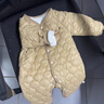 G.duck嬰兒冬裝加絨連體衣輕薄寶寶羽絨棉服外出冬季嬰幼兒衣服冬裝防風(fēng) 咖色  （加絨保暖） 73cm 曬單實(shí)拍圖