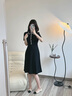 clotho Rennie品牌女裝小香風(fēng)連衣裙女2025夏季新款小個子氣質(zhì)POLO領(lǐng)短袖小黑裙 黑色 M 曬單實(shí)拍圖