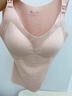 優(yōu)美珍孕婦保暖背心哺乳吊帶免穿內(nèi)衣秋冬款加絨打底內(nèi)搭懷孕期喂奶專用 粉色【單件裝】 M 曬單實拍圖