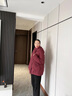 俞兆林媽媽裝冬季加厚保暖羽絨服棉服中老年人大碼棉襖冬裝加絨外套棉衣 JF1818-酒紅色【棉服】  加厚 2XL 【建議105-120斤】 曬單實(shí)拍圖