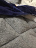 特丝格斯 法兰绒睡衣男冬季加厚套装三层夹棉袄加肥大中老年珊瑚绒家居服 藏青色 XL-（加厚三层夹棉） 实拍图