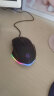 英菲克（INPHIC）W1PRO 有线鼠标 游戏鼠标 轻音鼠标 宏定义 金属机械风 RGB灯效 笔记本电脑台式USB通用 黑 实拍图