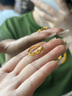 中國黃金（CHINA GOLD）鉆石皇冠黃金戒指女足金求結(jié)婚鉆戒七夕情人節(jié)禮物送女友老婆生日 足金皇冠鉆石戒指 曬單實(shí)拍圖