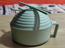 愛舒貝（AISHUBEI）【5件套】帶蓋泡面碗小麥秸稈餐具碗筷套裝學(xué)生宿舍碗方便面大號 【翡翠綠】小麥碗+碗蓋+叉勺筷 曬單實拍圖