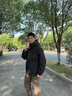 鴨鴨【王一博同款】羽絨服男士裝冬季加厚短款連帽工裝保暖外套上衣服 淺翠綠色 XL /180 曬單實(shí)拍圖