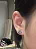 蔓笙美杜莎之瞳S925銀耳釘男小蛇托帕石男女情侶款耳釘單只養耳洞耳環(huán) 美杜莎之瞳耳釘單只 曬單實(shí)拍圖